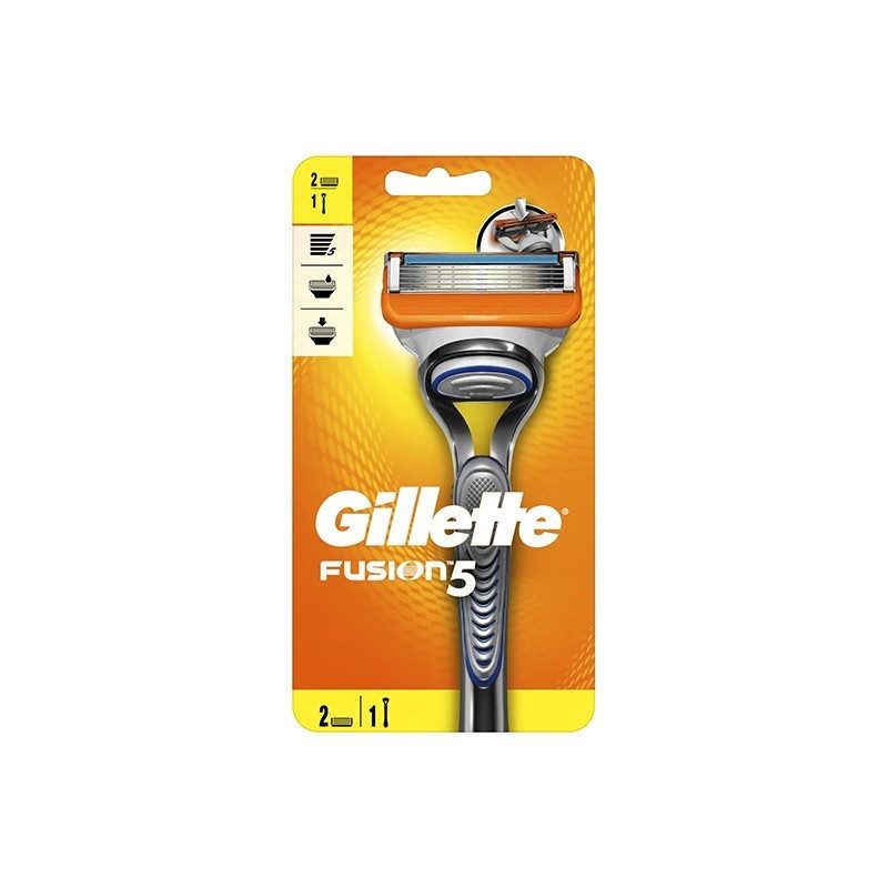 GILLETTE ξυραφάκι fusion5 με ανταλλακτικές λεπίδες 2τεμ – Ξυραφάκια