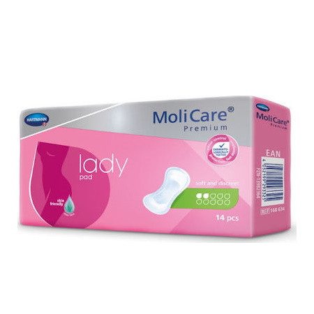 HARTMANN Molicare Lady σερβιέτες ελαφράς ακράτειας 2 σταγόνες 14τεμ – Σερβιέτες Ακράτειας