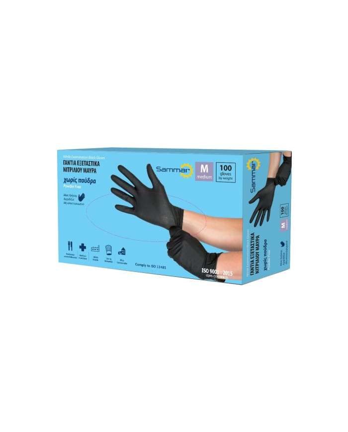 MOPATEX Sam γάντια νιτριλίου μαύρα light medium 100τεμ – Γάντια μιας Χρήσης