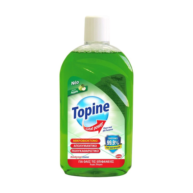 TOPINE υγρό απολυμαντικό πράσινο 1lt – Καθαριστικά Επιφανειών