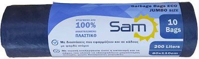 MOPATEX Sam σακούλες απορριμμάτων βιομηχανικού τύπου 80x110cm μαύρες 10τεμ