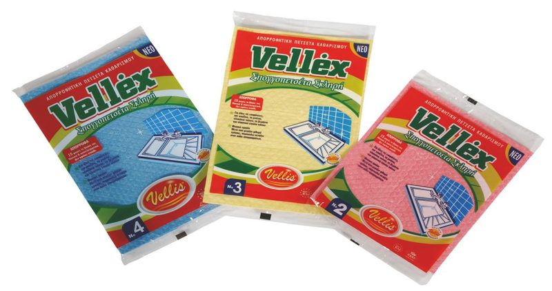 VELLEX σπογγοπετσέτα σκληρή No3 20x30cm – Πανάκια Καθαρισμού