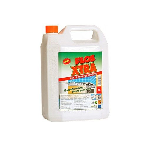 FLOS Xtra υγρό καθαριστικό για τα λίπη της κουζίνας 4lt – Καθαριστικά Κουζίνας