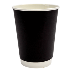 ΘΑΛΑΣΣΙΝΟΣ ποτήρι χάρτινο μαύρο double wall 12oz 25τεμ – Θαλασσινός – Ποτήρια μιας Χρήσης