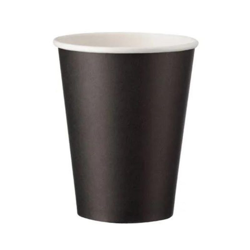 ΘΑΛΑΣΣΙΝΟΣ ποτήρι χάρτινο μαύρο single wall 12oz 50τεμ – Θαλασσινός – Ποτήρια μιας Χρήσης