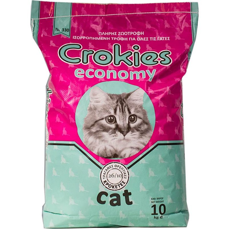 CROCKIES γατοτροφή κροκέτα 10kg – Ξηρά Τροφή Γάτας
