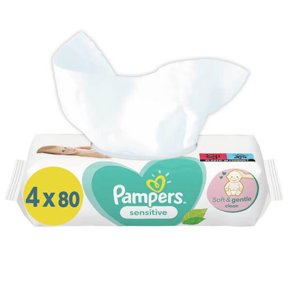 PAMPERS μωρομάντηλα Sensitive XXL 4x80τεμ