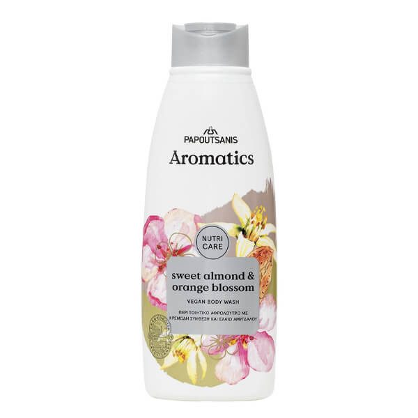 ΠΑΠΟΥΤΣΑΝΗΣ Aromatics αφρόλουτρο vegan με αμύγδαλο και πορτοκάλι 600ml – Παπουτσάνης – Αφρόλουτρα