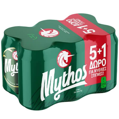 ΜΥΘΟΣ μπύρα κουτί 6x330ml – Μύθος – Μπύρες