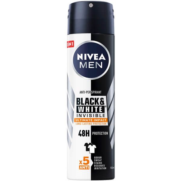 NIVEA αποσμητικό σώματος spray men black και white invisible ultimate impact 150ml – Αποσμητικά