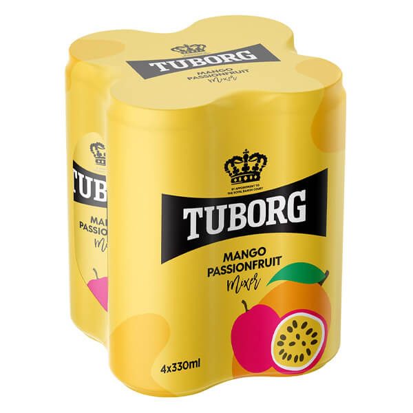 TUBORG αναψυκτικό σόδα με μάνγκο και φρούτα του πάθους 4x330ml – Αναψυκτικά