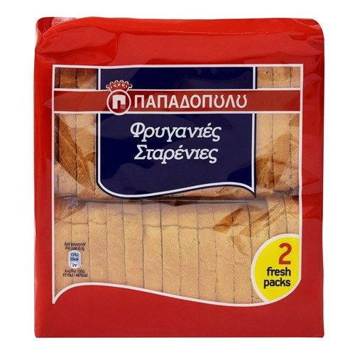 ΠΑΠΑΔΟΠΟΥΛΟΥ φρυγανιές σταρένιες 255gr – Παπαδοπούλου – Αρτοσκευάσματα