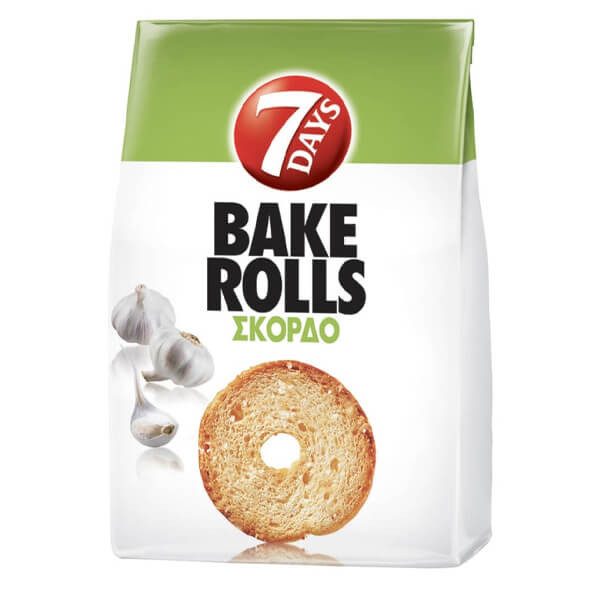 7 DAYS bake rolls σκόρδο 150gr – Αλμυρά Snacks
