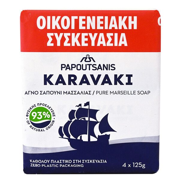 ΠΑΠΟΥΤΣΑΝΗΣ Karavaki σαπούνι κλασικό 4x125gr – Παπουτσάνης – Προϊόντα Καθαρισμού Σώματος