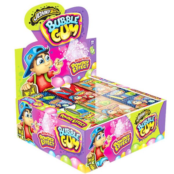 JOHNY BEE μαστίχες με εφέ πούδρας 18x35gr – Καραμέλες, Γλειφιτζούρια και Τσίχλες