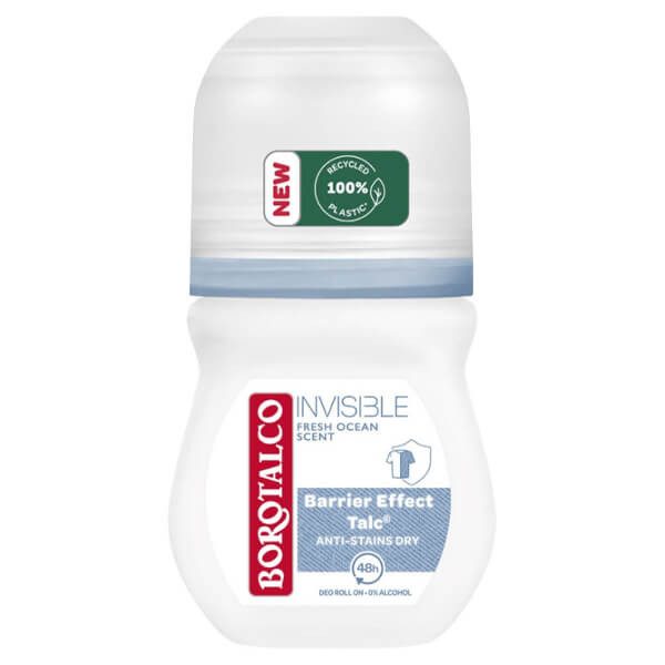 BOROTALCO αποσμητικό σώματος roll-on Invisible Fresh 50ml – Αποσμητικά