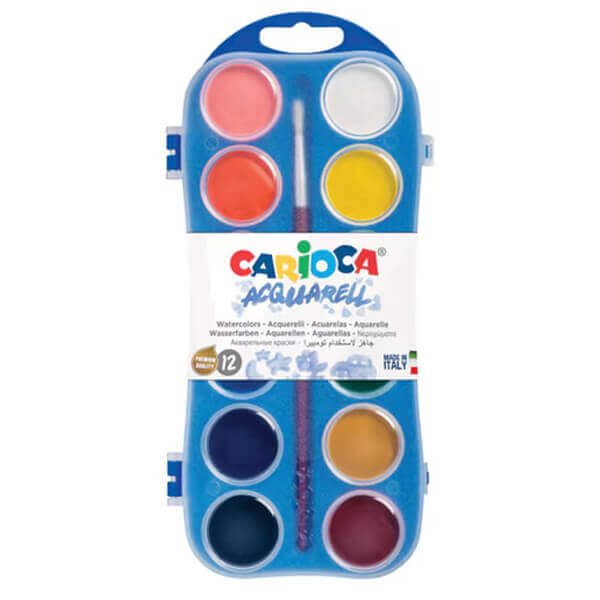 CARIOCA acquarell σετ νερομπογιές 12τεμ με πινέλο