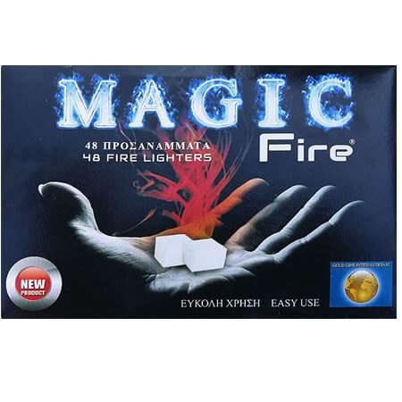 MAGIC FIRE προσάναμμα παραφίνης κύβου τζακιού 48τεμ – Καύσιμες Ύλες