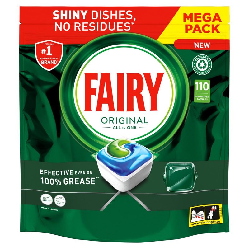 FAIRY ταμπλέτες πλυντηρίου πιάτων all in one original 110τεμ – Απορρυπαντικά Πλυντηρίου Πιάτων