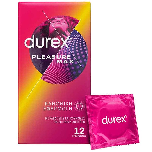 DUREX προφυλακτικά pleasure max 12τεμ