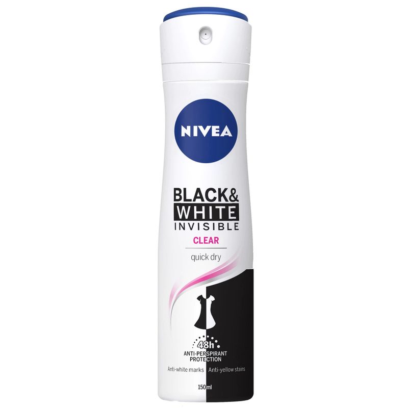 NIVEA αποσμητικό σώματος spray black και white clear 150ml – Αποσμητικά