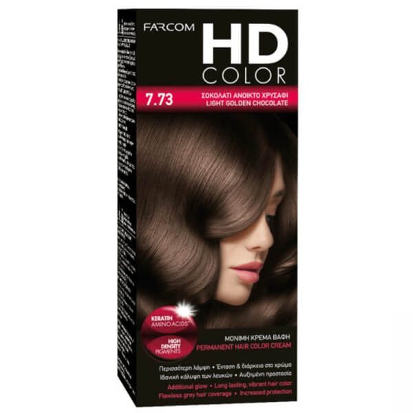 FARCOM HD color set βαφή μαλλιών No7.73 60ml – Βαφές Μαλλιών