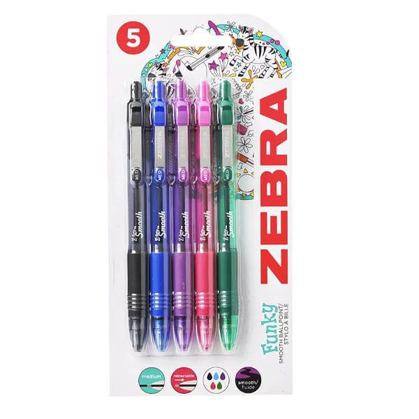 ZEBRA στυλό z-grip smooth 5τεμ