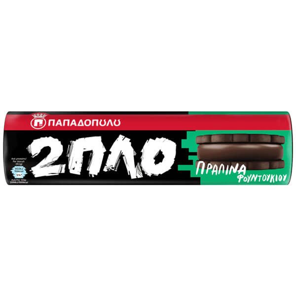 ΠΑΠΑΔΟΠΟΥΛΟΥ μπισκότα διπλογεμιστά με πραλίνα φουντουκιού 230gr – Παπαδοπούλου