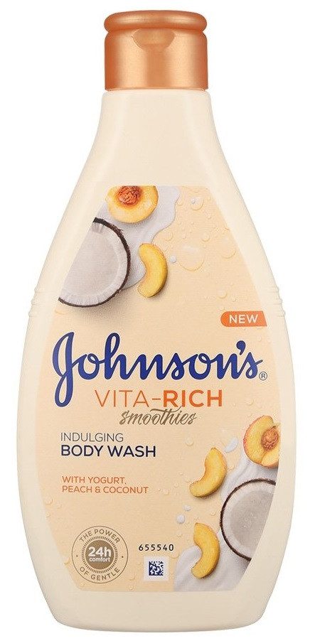 JOHNSON'S αφρόλουτρο vita rich γιαούρτι, ροδάκινο και καρύδα 750ml – Αφρόλουτρα
