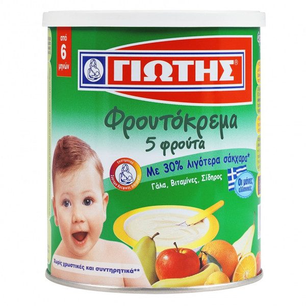 ΓΙΩΤΗΣ φρουτόκρεμα 5 φρούτων 300gr – Γιώτης – Βρεφικές Κρέμες και Έτοιμα Γεύματα