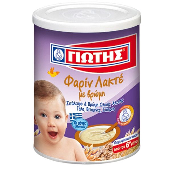 ΓΙΩΤΗΣ φαρίν λακτέ με βρώμη 300gr – Γιώτης – Βρεφικές Κρέμες και Έτοιμα Γεύματα