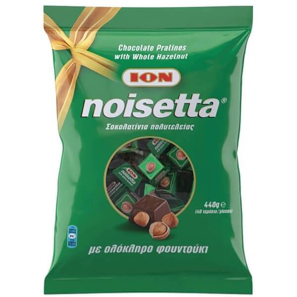 ΙΟΝ σοκολατίνια γάλακτος noisetta με ολόκληρο φουντούκι 440gr – Σοκολάτες