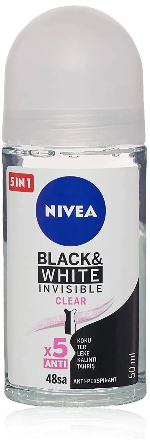 NIVEA αποσμητικό σώματος roll-on black και white original 50ml – Αποσμητικά