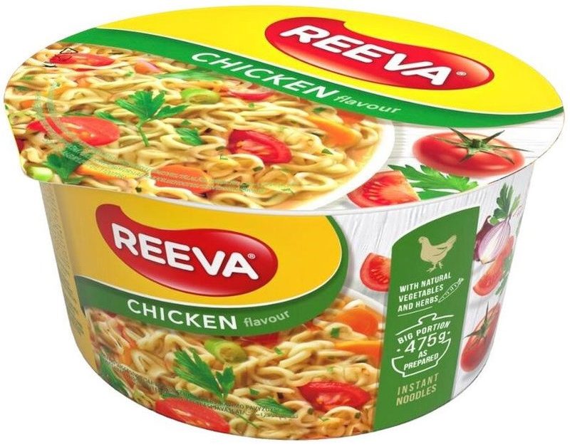 REEVA noodles bowl με κοτόπουλο 75gr – Τρόφιμα Μακράς Συντήρησης