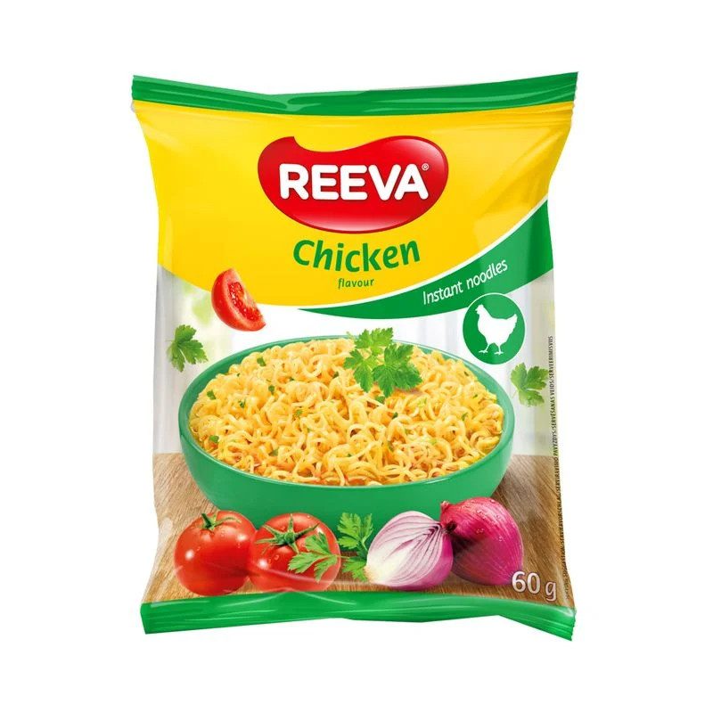 REEVA noodles instant με κοτόπουλο 60gr – Τρόφιμα Μακράς Συντήρησης