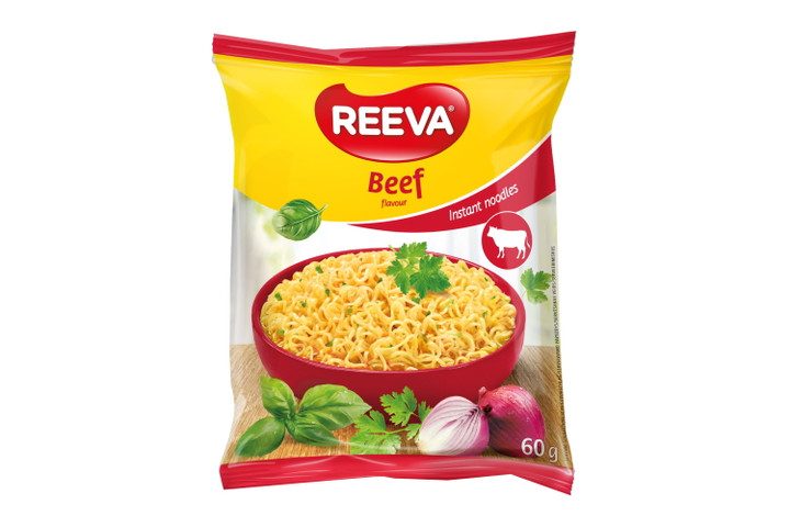REEVA noodles instant με μοσχάρι 60gr – Τρόφιμα Μακράς Συντήρησης