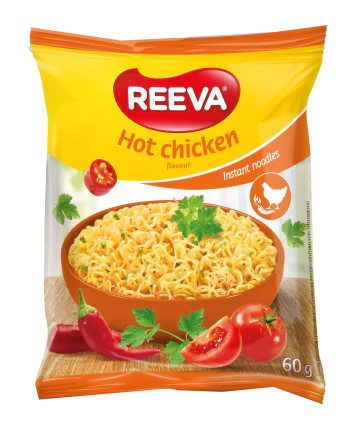REEVA noodles instant με καυτερό κοτόπουλο 60gr – Τρόφιμα Μακράς Συντήρησης