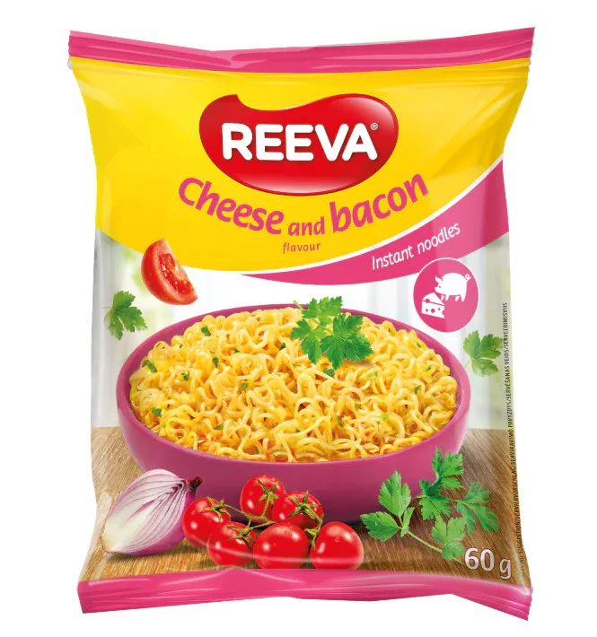 REEVA noodles instant με κασέρι και μπέικον 60gr – Τρόφιμα Μακράς Συντήρησης