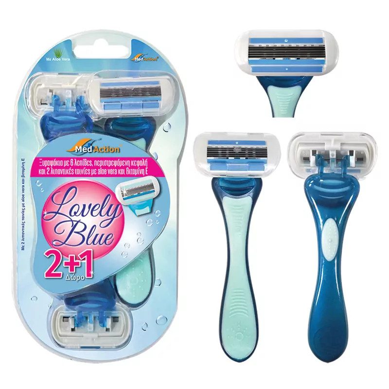 ΓΙΦΑ Med Action ξυραφάκια lovely blue 3τεμ – Γίφα