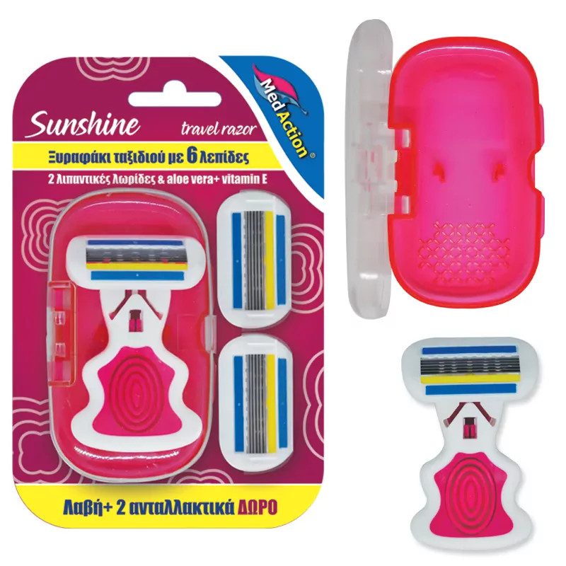 ΓΙΦΑ Med Action ξυραφάκια sunshine 6 με 2 ανταλλακτικά – Γίφα