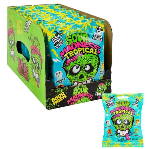 SOUR MADNESS καραμέλες tropical 60gr – Καραμέλες, Γλειφιτζούρια και Τσίχλες
