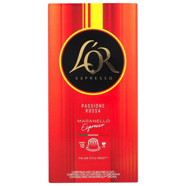 L'OR καφές espresso Passione Rossa Maranello σε κάψουλες συμβατές με μηχανή Nespresso 10τεμ – Κάψουλες Καφέ και Ροφημάτων