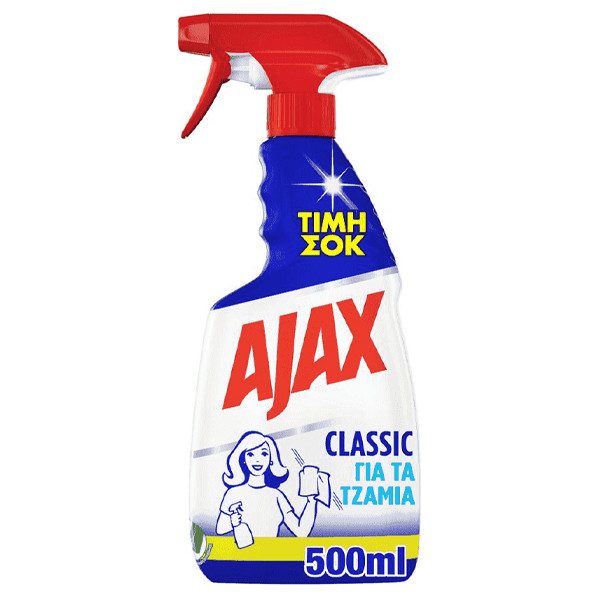 AJAX υγρό καθαριστικό τζαμιών με αντλία Classic 500ml – Καθαριστικά Επιφανειών