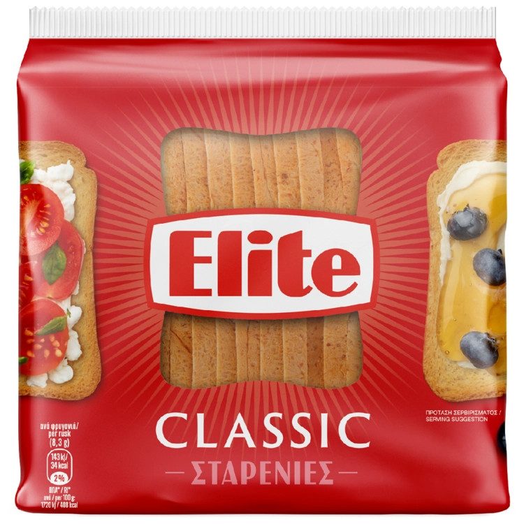 ELITE φρυγανιές σταρένιες σακούλα 250gr – Αρτοσκευάσματα
