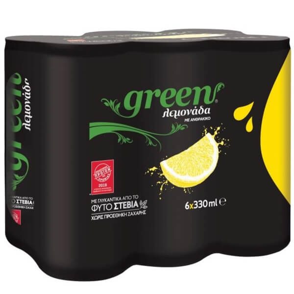 GREEN COLA αναψυκτικό λεμονάδα χωρίς ζάχαρη με stevia 6x330ml – Αναψυκτικά