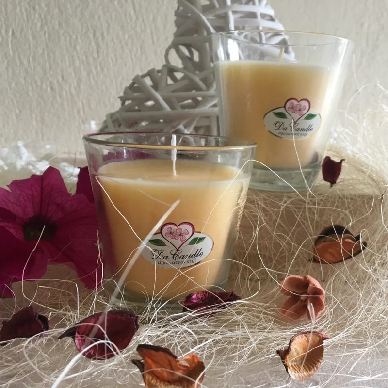 DA CANDLE αρωματικό κερί με άρωμα μήλο και κανέλα 100ml – Κεριά