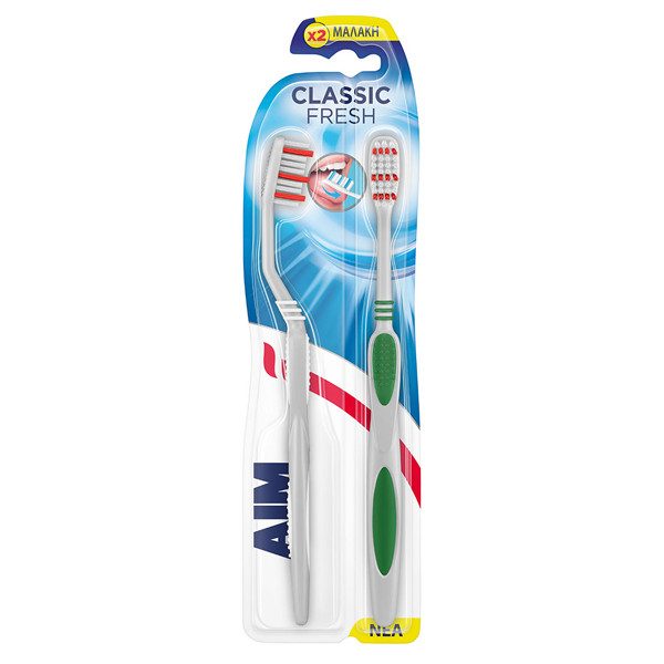 AIM οδοντόβουρτσα classic fresh μαλακή 2τεμ – Οδοντόβουρτσες Απλές