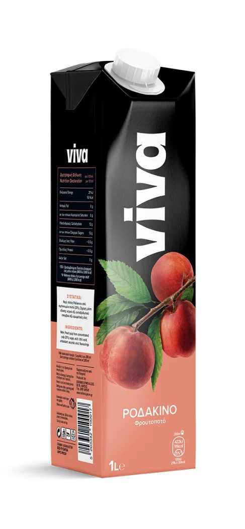 VIVA χυμός με ροδάκινο 1lt – Χυμοί