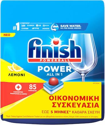FINISH ταμπλέτες πλυντηρίου πιάτων powerball λεμόνι 85τεμ – Απορρυπαντικά Πλυντηρίου Πιάτων