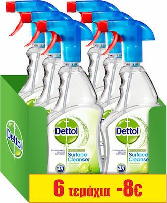 DETTOL απολυμαντικό επιφανειών surface cleanser 6x500ml – Καθαριστικά Επιφανειών